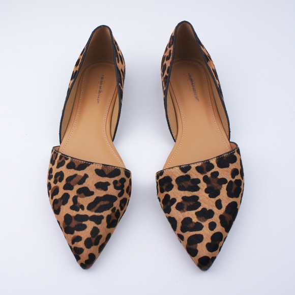 New JCREW Zoe Calf Hair d'Orsay Flats in Leopard - Picture 3 of 4